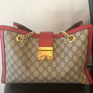 Gucci Padlock shoulder bag red